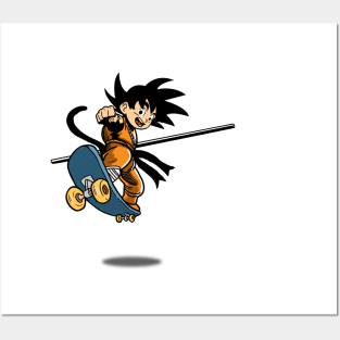 Young Goku Skater Posters and Art